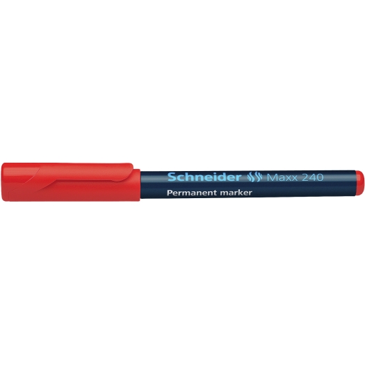 permanent-Marker met ronde punt "Schneider" 1 - 2 mm rot