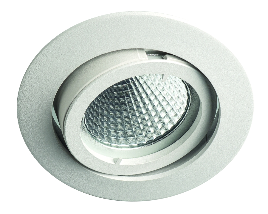 DELUNA® Aluminium-inbouwspot BAJONET kantelbaar wit