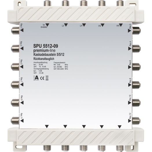 Passieve 5 in X cascade-unit voor uitbreiding van multischakelaar SPU 5512-09