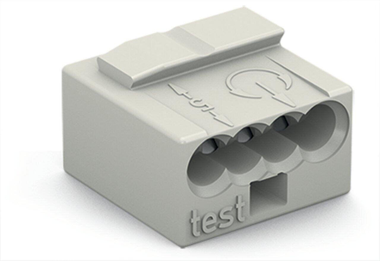 WAGO microklem 4 x 0,6-0,8 mm² lichtgrijs