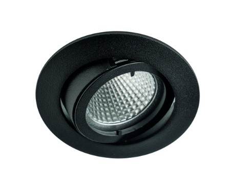 Inbouwspot, rond, 68 mm, mat zwart