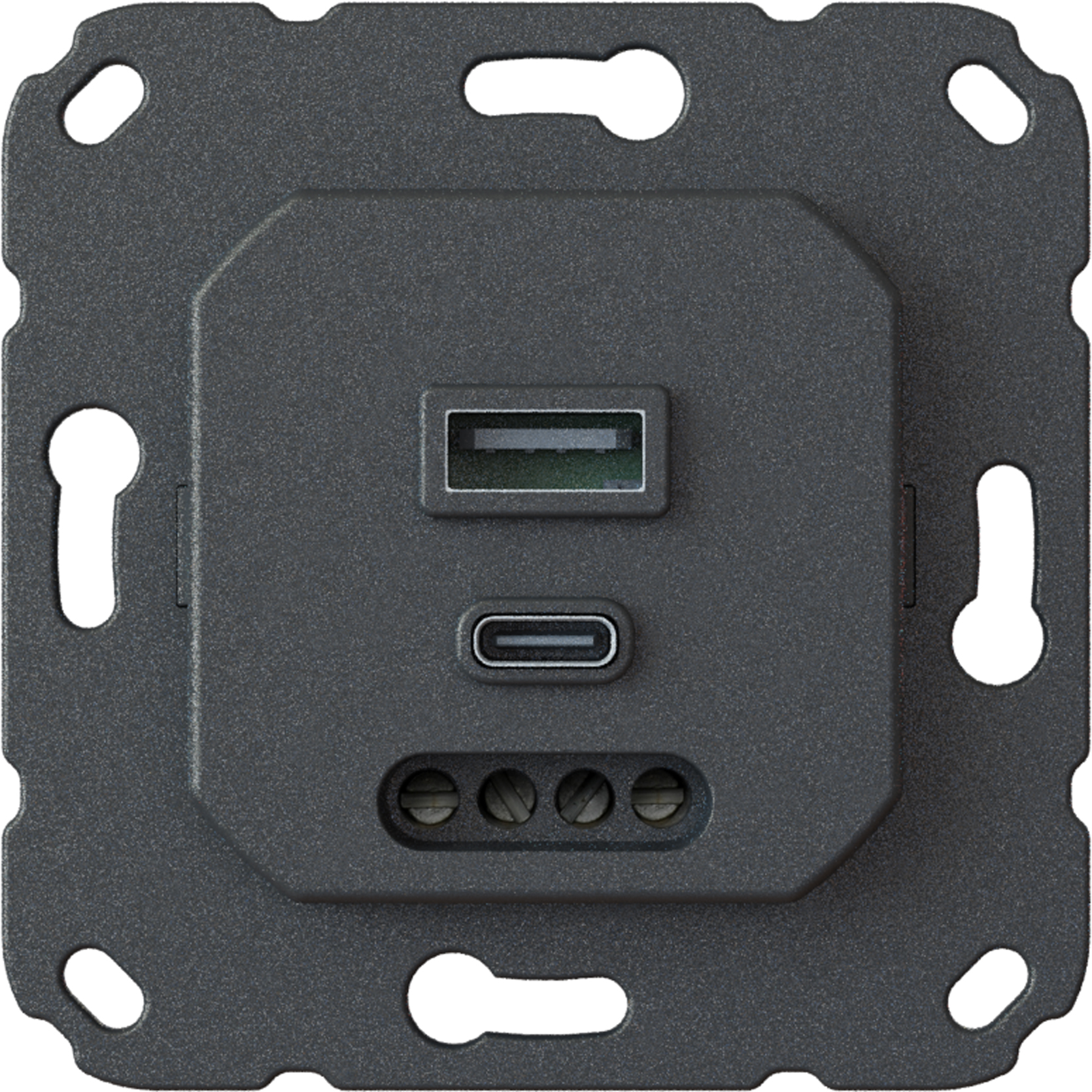 OPUS 55 USB-A/C wandcontactdoos combi, Power Delivery (PD) snellaadfunctie 45 W en 15 W