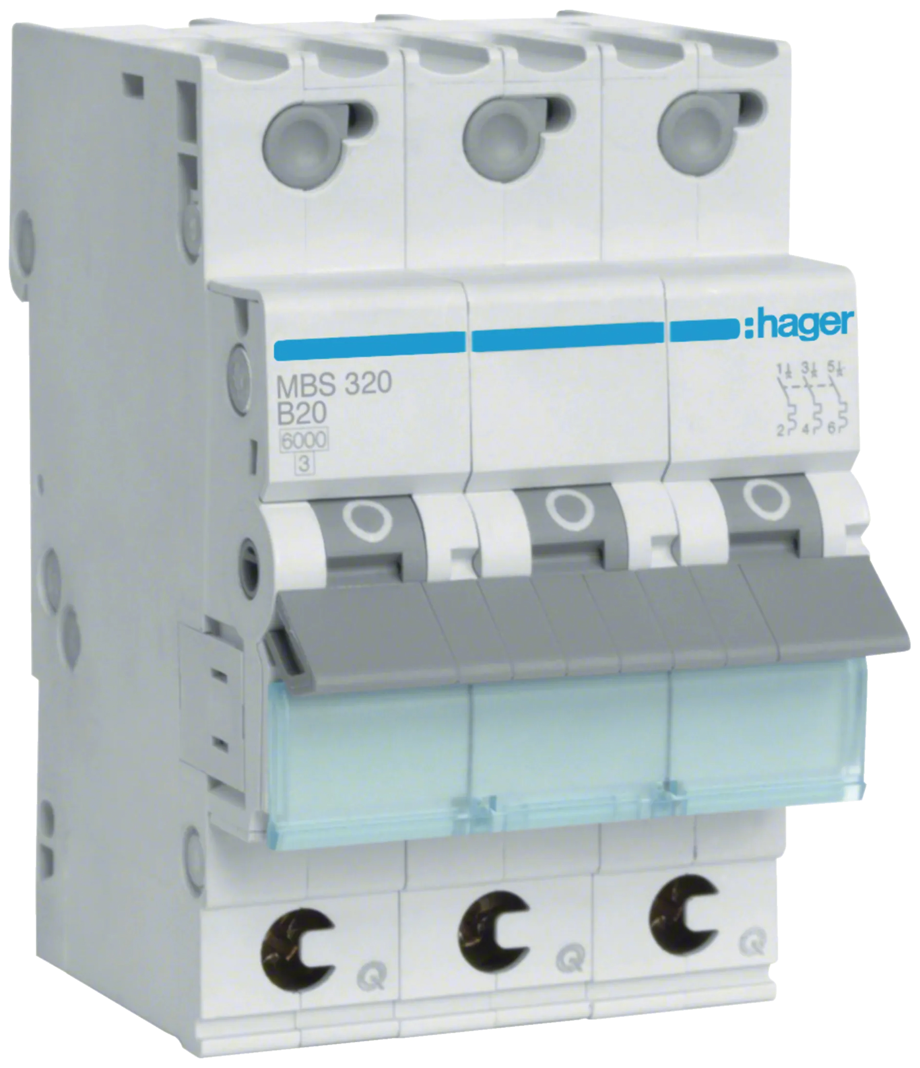 Stroomonderbreker 3-polig 6kA B-20A 3M QC