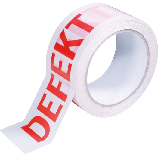 inpakband - Let op: duitse tekst wit/rood "DEFEKT"