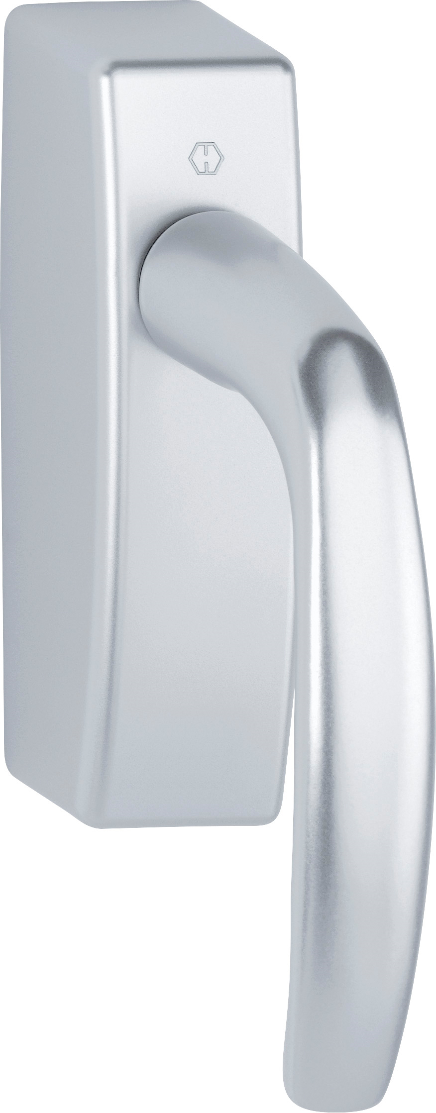 OPUS eWindow handgreep Atlanta aluminium zilver, 24 mm pin, bidirectioneel