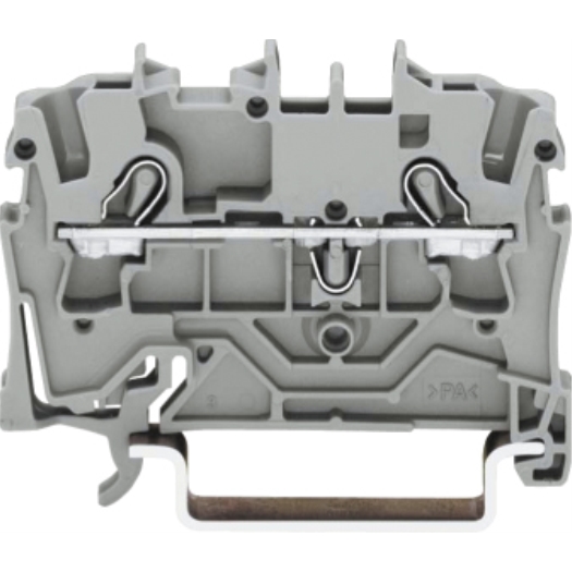 2-kabeldoorvoerklem, grijs 0,25-2,5 mm²/4 mm²