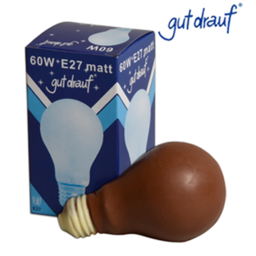 'gut drauf' chocolade gloeilamp