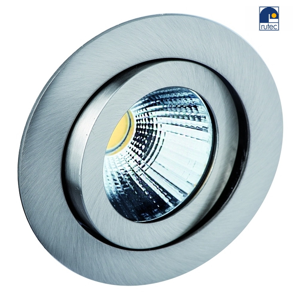 Downlight, rond, 8 W, 694 lm, draaibaar, 68 mm, geborsteld ijzer