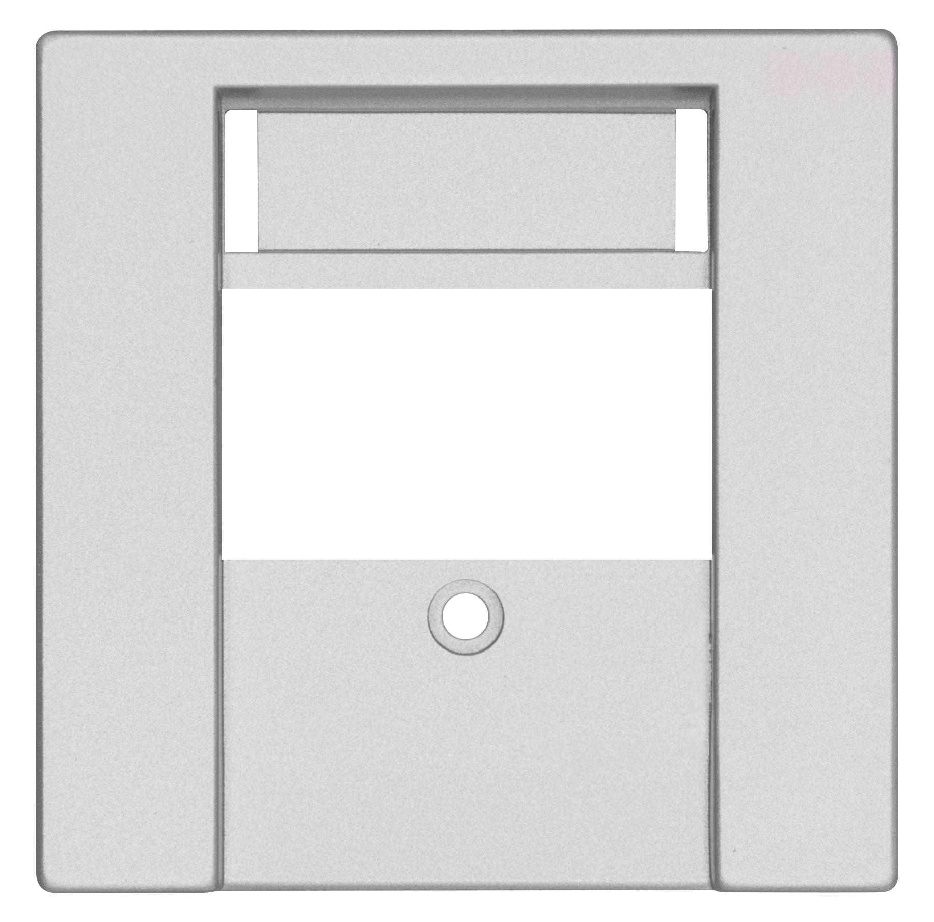 OPUS 55 afdekplaat voor USB laadcontactdoos alu - zilver - zijdeglans