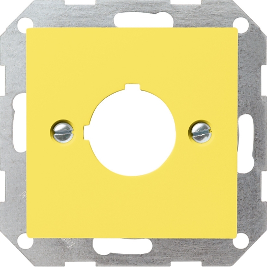 GIRA Dekselsteunring drukknop Ø 22,5 mm Systeem 55 geel