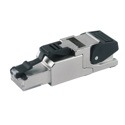 Veldbedrade RJ45-connector MFP8 T568 B Cat.6A(IEC), AWG26/1-AWG24/1, AWG27/7-AWG24/7