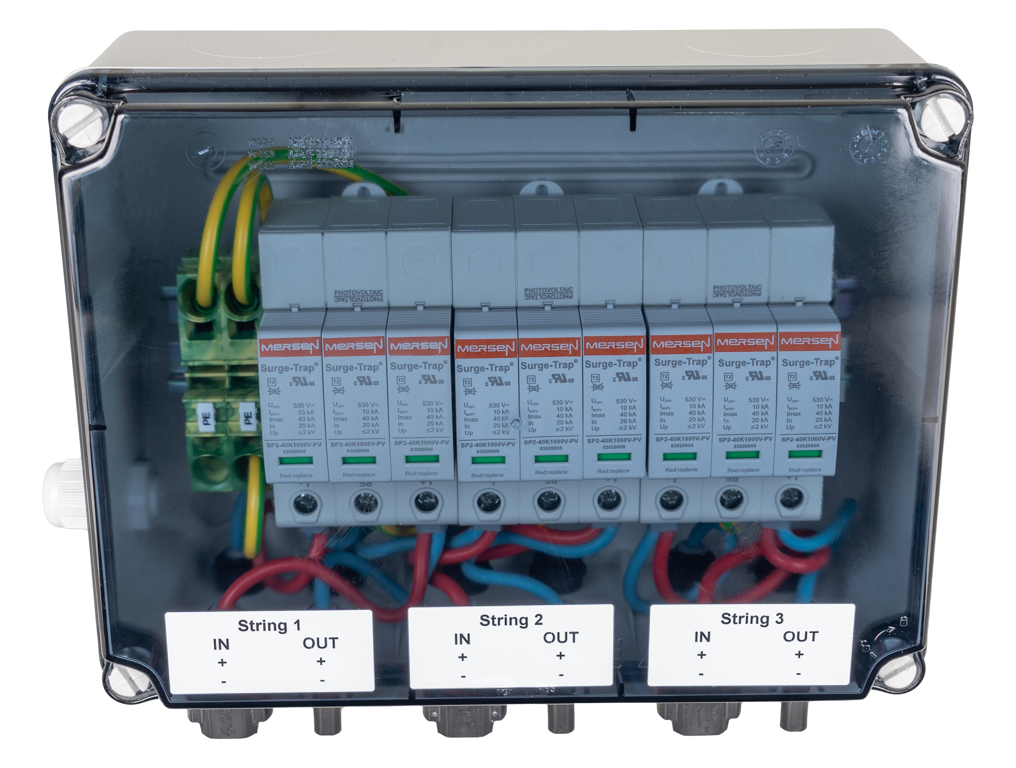SiRoX generator aansluitdoos voor PV systemen tot 1.000 V DC, 1x 3 string