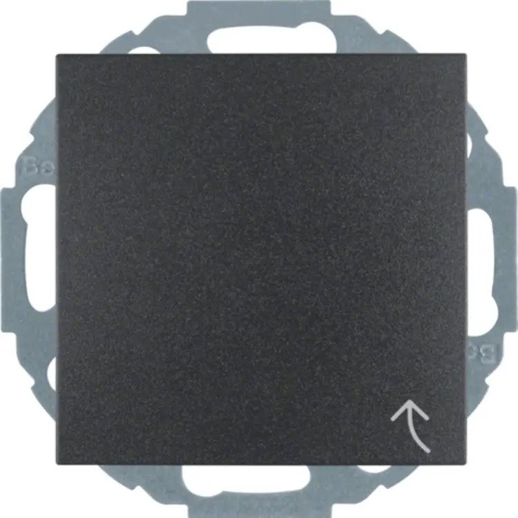 Berker wandcontactdoos randaarde kindveilig klapdeksel 45 graden draaibaar S1/B3/B7 antraciet mat (47441606)