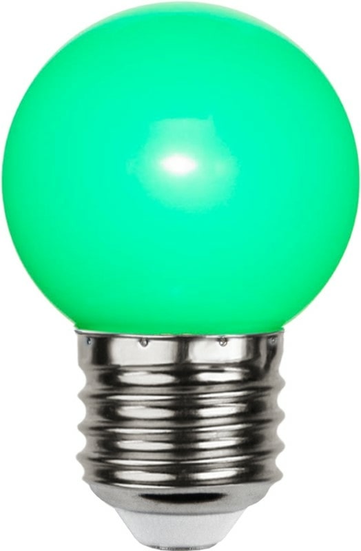 LED in druppellampvorm - E27 "gekleurd" groen, 1W, 6lm