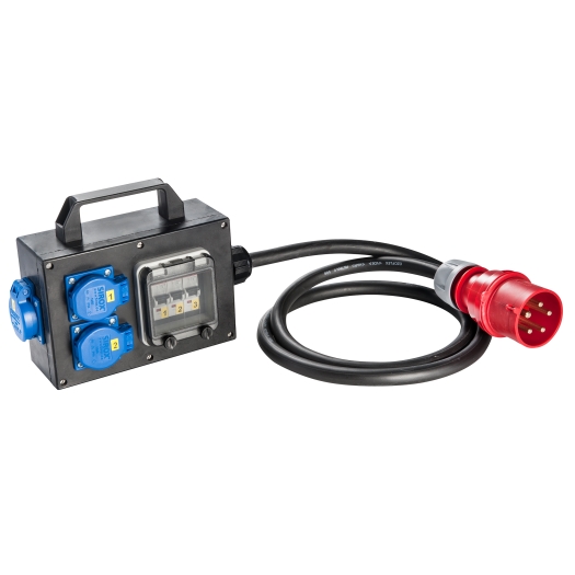 SIROX® CEE-rubberen adapterbox met CEE-stekker 32 A