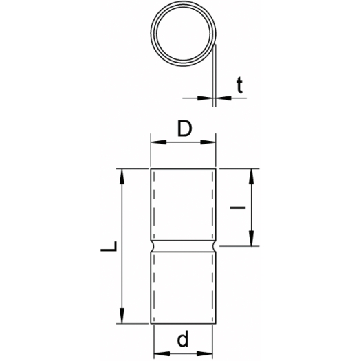 Aluminium aansluitbus zonder schroefdraad ø20mm, aluminium