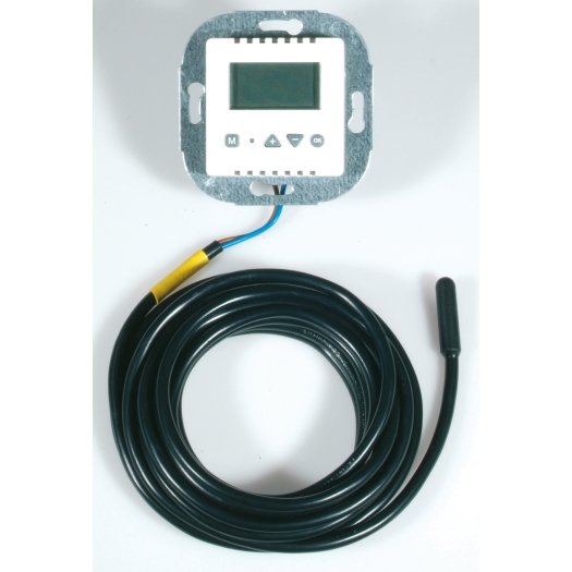 OPUS® 1 elektronische kamerthermostaat, tijdgestuurd met interne en externe sens alpinewit