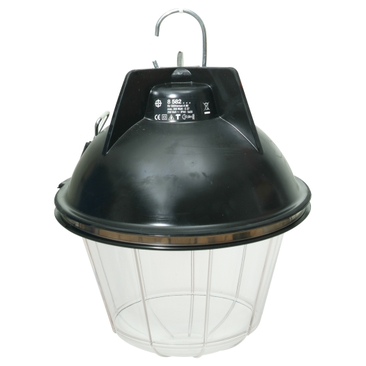 Hanglamp, 200 W, IP44, zwart, E27, behuizing van speciaal rubber, zonder gloeilamp