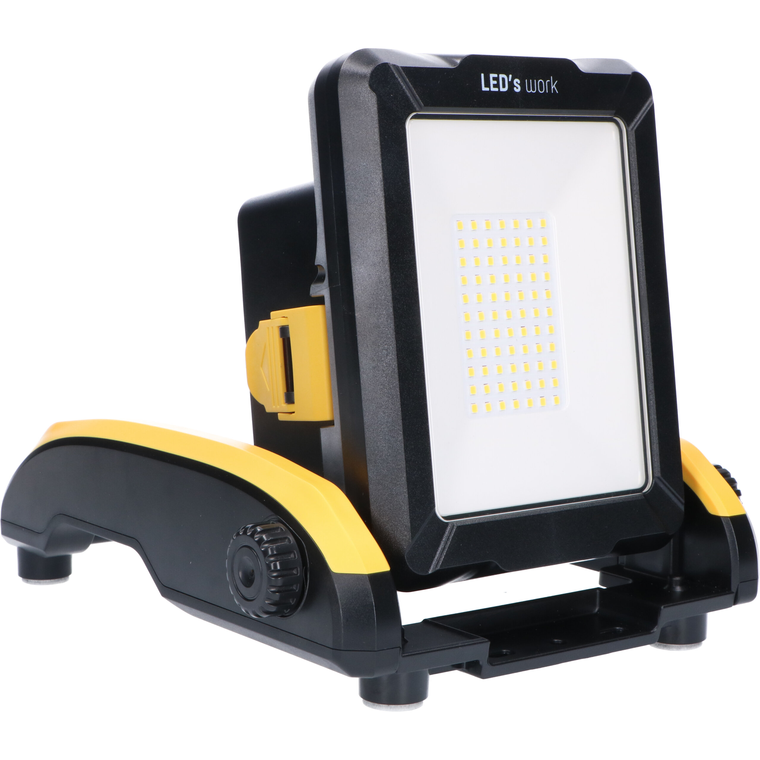 LED werklamp op batterij, 20 W, 5.000 K, 2.900 lm, IP54, IK08, incl. 18 V batterijadapter, USB-uitgang