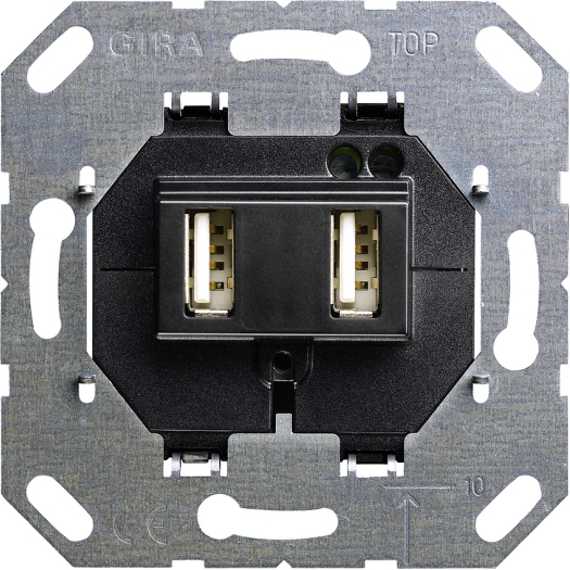 GIRA USB wandcontactdoos 2-voudig USB-A (235900)