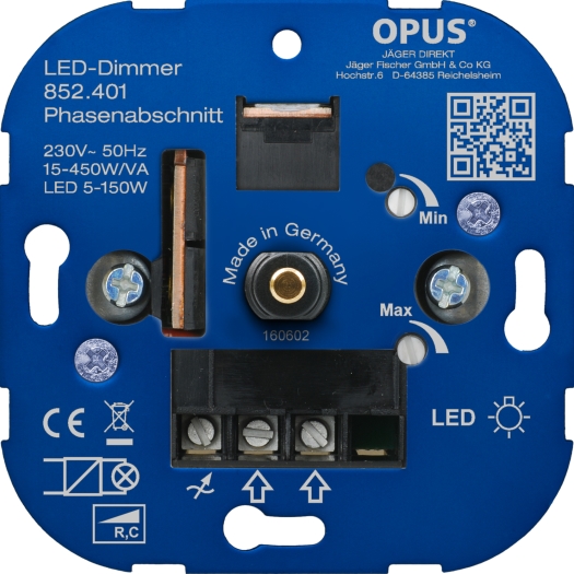 OPUS dimmer voor LED´s en energiespaarlampen 15 - 450 VA / LED 5 - 150 W