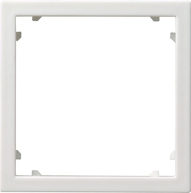 Gira systeem 55 adapterraam 45x45 vierkant zuiver wit glanzend
