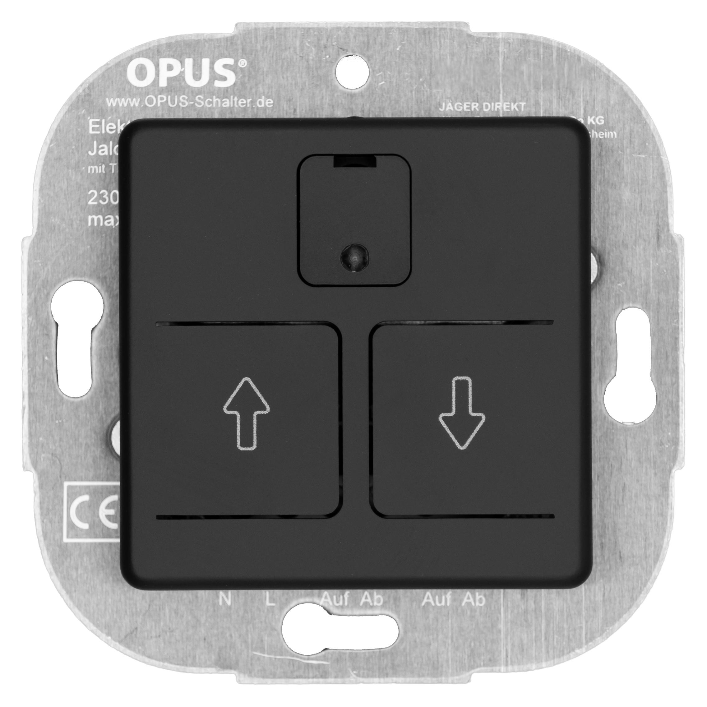 OPUS 55 elektronische rolluik- /jaloezieschakelaar met weekautomaat antraciet - zijdeglans