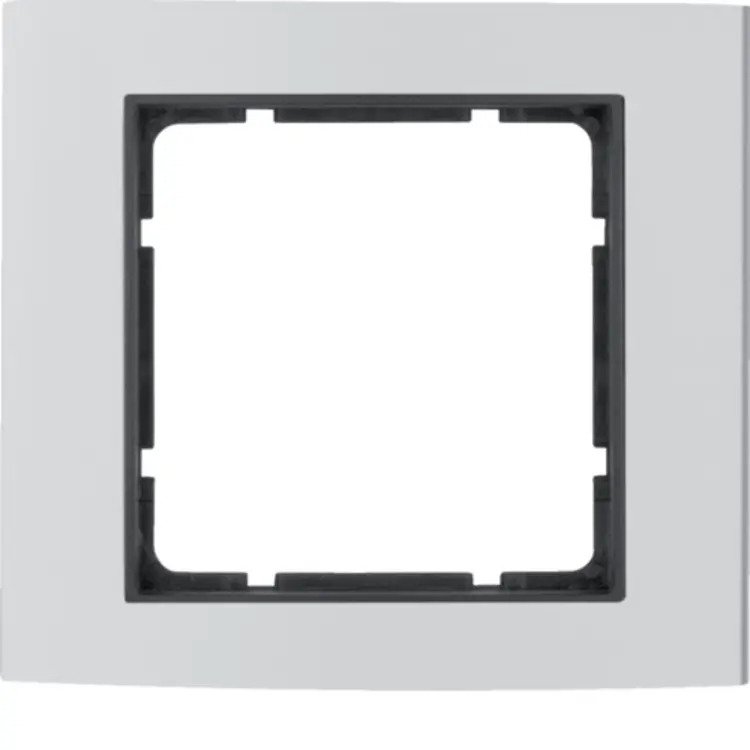 Berker afdekraam 1-voudig B3 aluminium/antraciet mat (10113004)