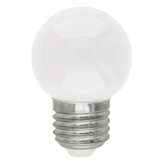 LED kogellamp 0,9W - E27 "gekleurd" wit