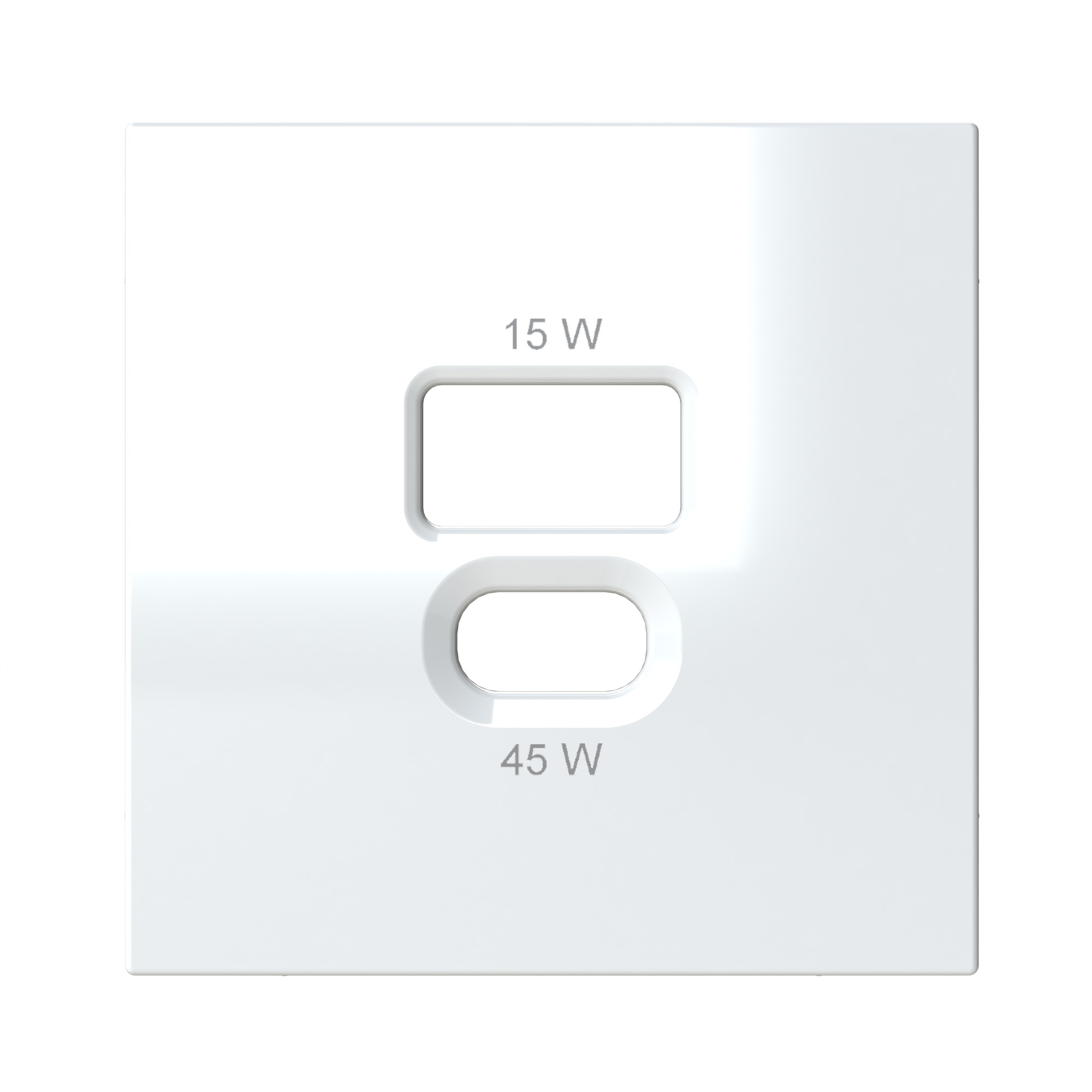 OPUS 55 polar wit afdekplaat voor USB-A/C wandcontactdoos 45/15W