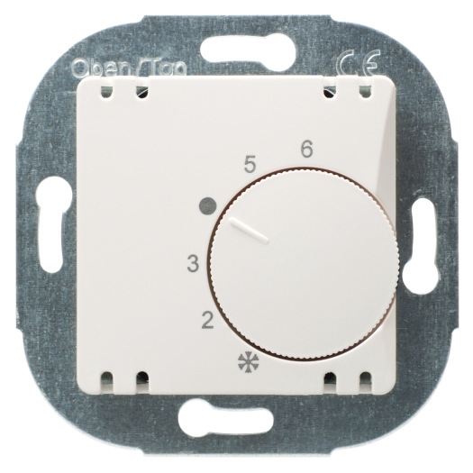 OPUS 1 kamerthermostaat, verbreekcontact, met stuuringang nachtverlaging helder wit