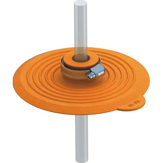 Afdichtingsmanchet voor ronde geleiders 10 mm RD10, TPE, pastel oranje