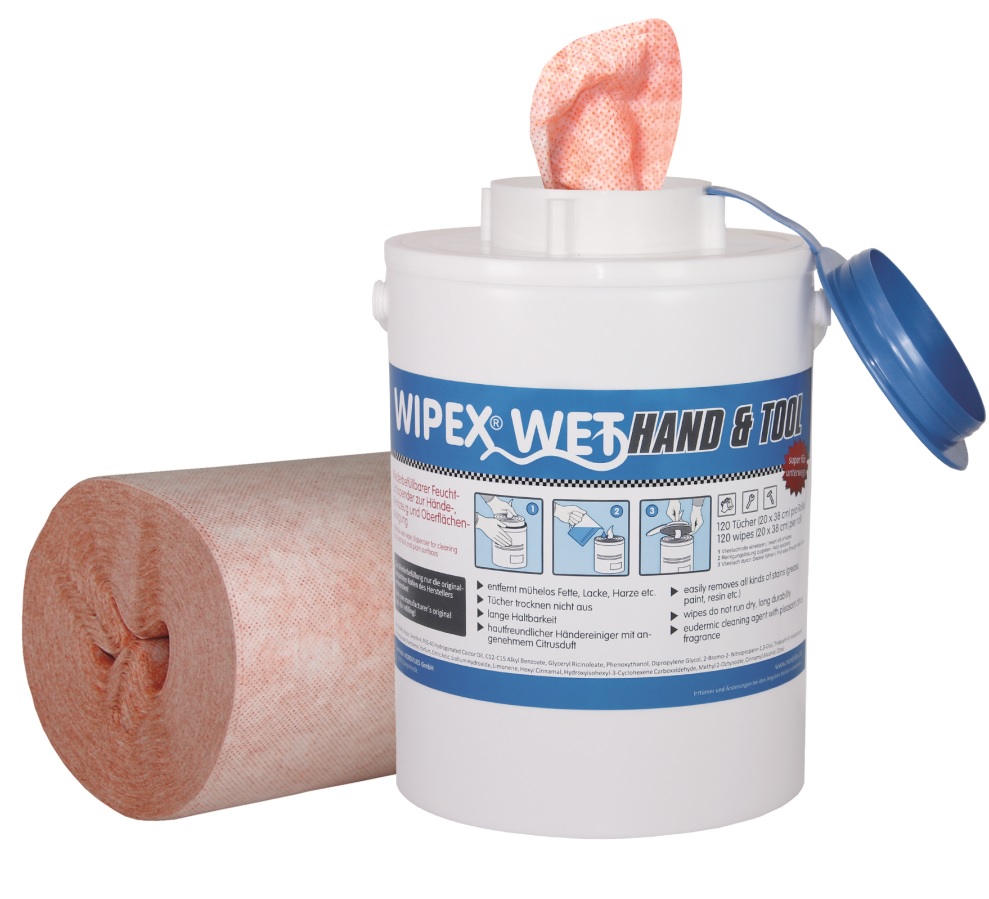 Wipex Wet Hand & Tool Set Doseerapparaat voor natte doekjes voor handen, gereedschap en oppervlakken