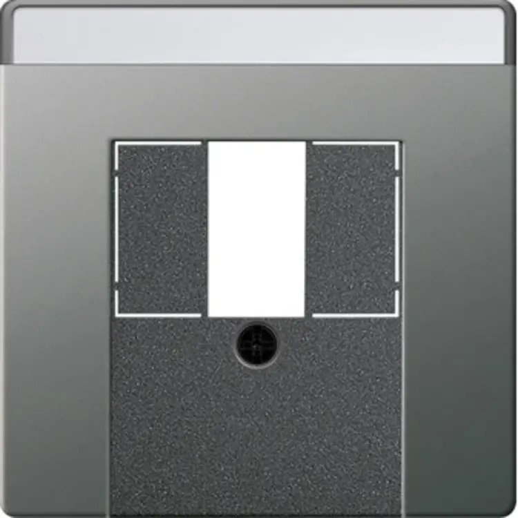 Gira centraalplaat USB / luidspreker tekstkader Systeem 55 roestvrij staal