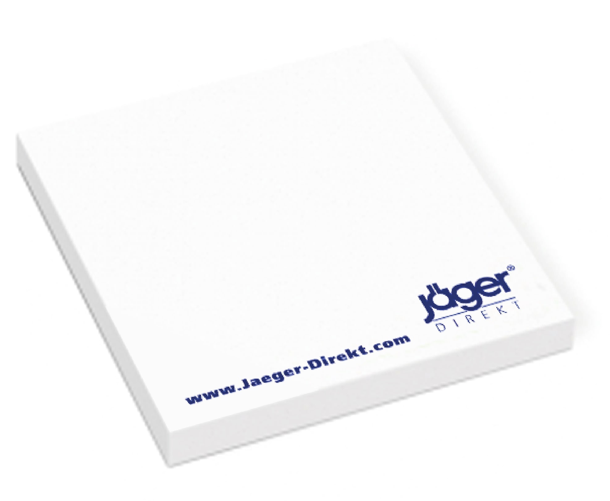 JÄGER DIREKT notitieblok, sticky notes, wit, 7,5 x 7,5 cm (L x B), 50 vel