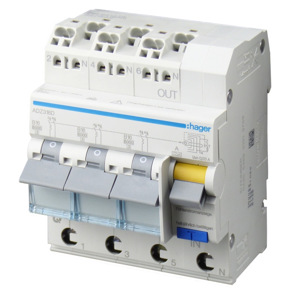 TAE-aansluitbus 3 x 6NFN Modueins. w.