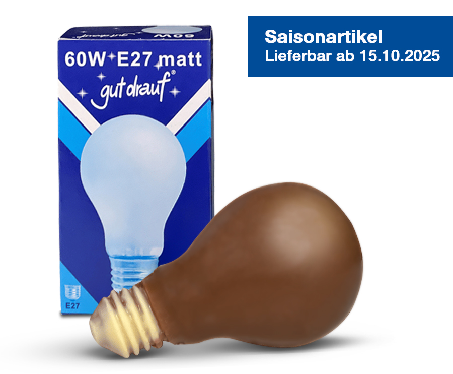 'gut drauf' Chocolade Gloeilamp 70gr