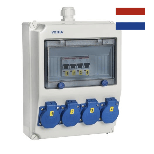 VOTHA WORMS wandverdeler - bedraad met 4X WCD'S 230 V